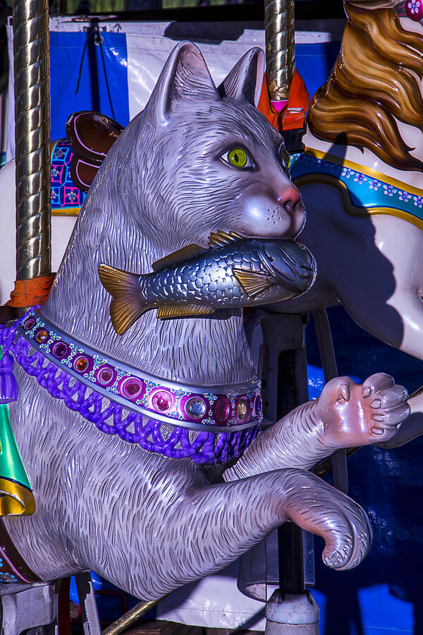 Fantasy Photograph - Cat With Fish Amusement Ride by Garry Gay