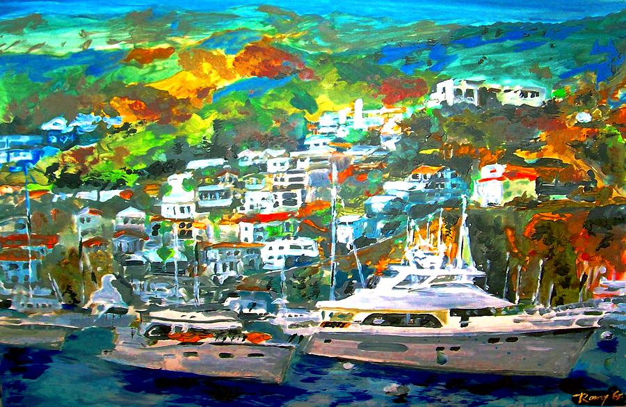 Los Angeles Painting - Catalina Island 3 by Rogal Studio