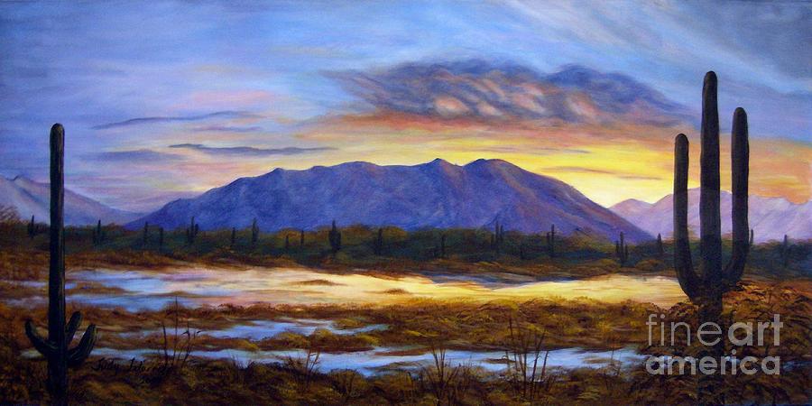Sunrise Painting - Catalina Sunrise by Judy Filarecki Sunrise Painting - Catalina Sunrise by Judy Filarecki