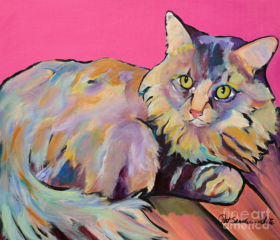 Feline Images Painting - Catatonic by Pat Saunders-White