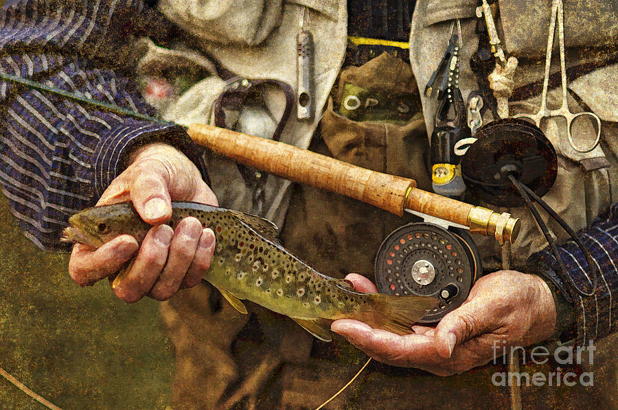 Fish Photograph - Catch and Release - D001102-b by Daniel Dempster