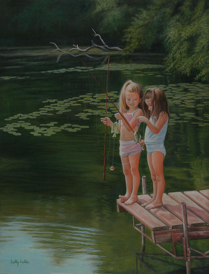Catch of the Day Painting by Holly Kallie