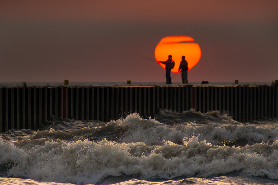 Lake Michigan Photograph - Catching Some Waves by Bill Pevlor