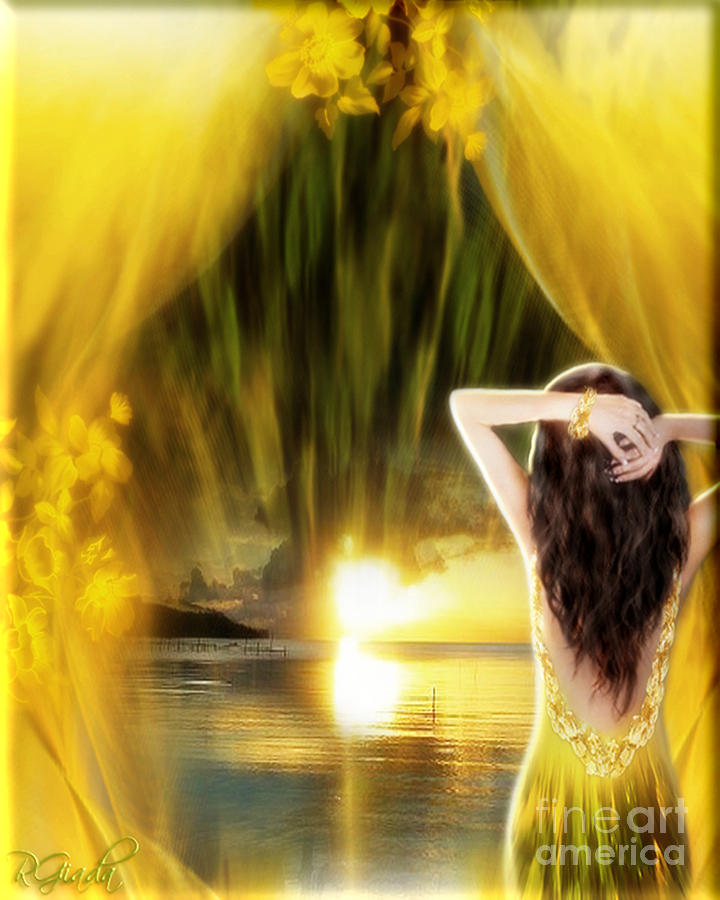Catching the sunset - fantasy art by Giada Rossi Digital Art by Giada Rossi