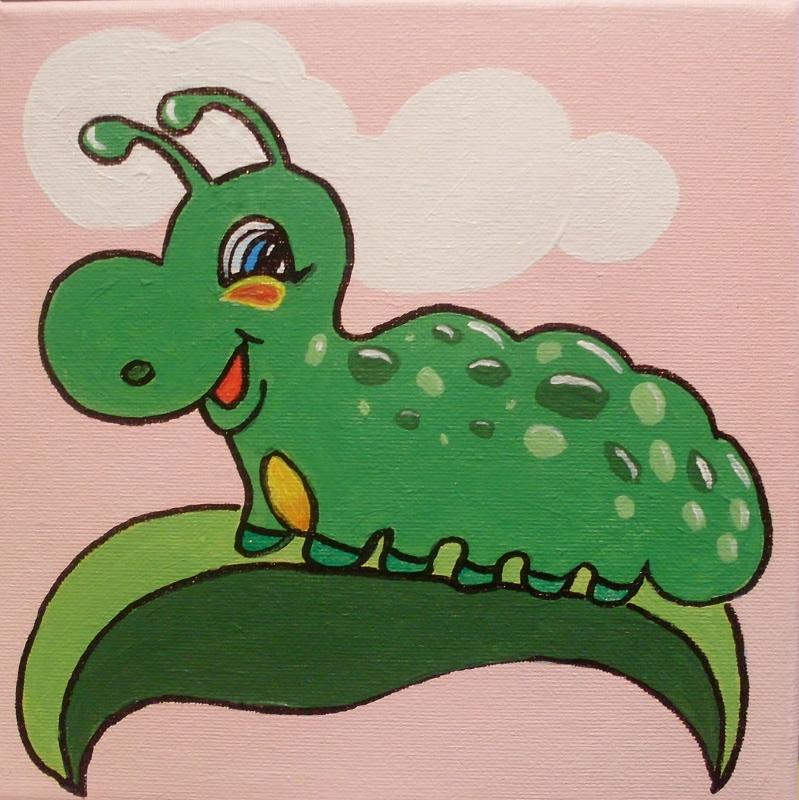 Caterpillar Painting by Anne Gardner