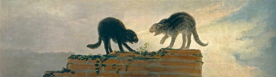 Francisco Goya Painting - Catfight by Francisco Goya