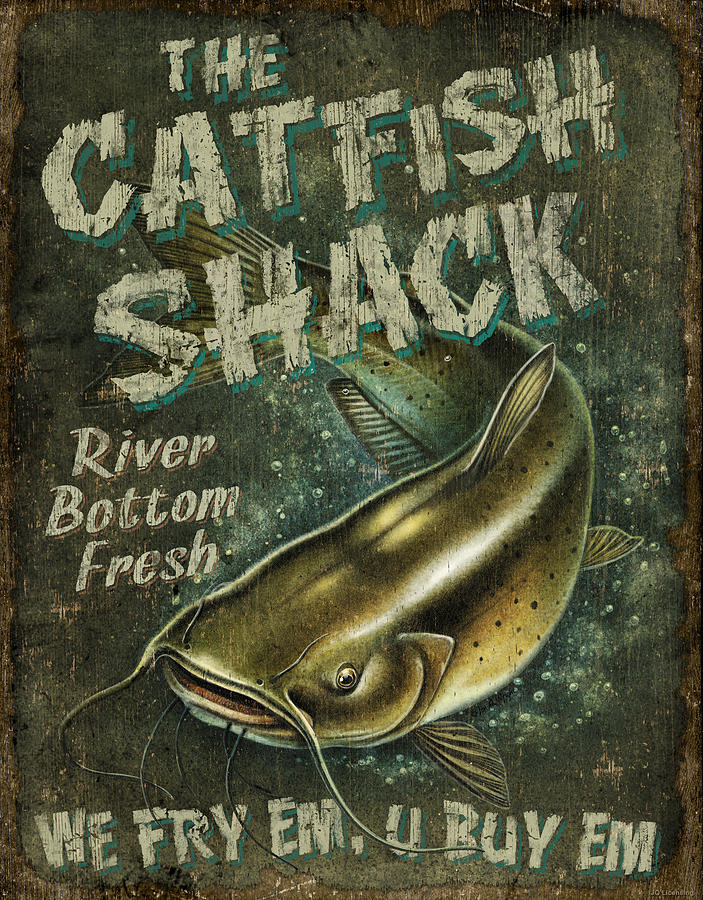 Catfish Painting - Catfish Shack by JQ Licensing