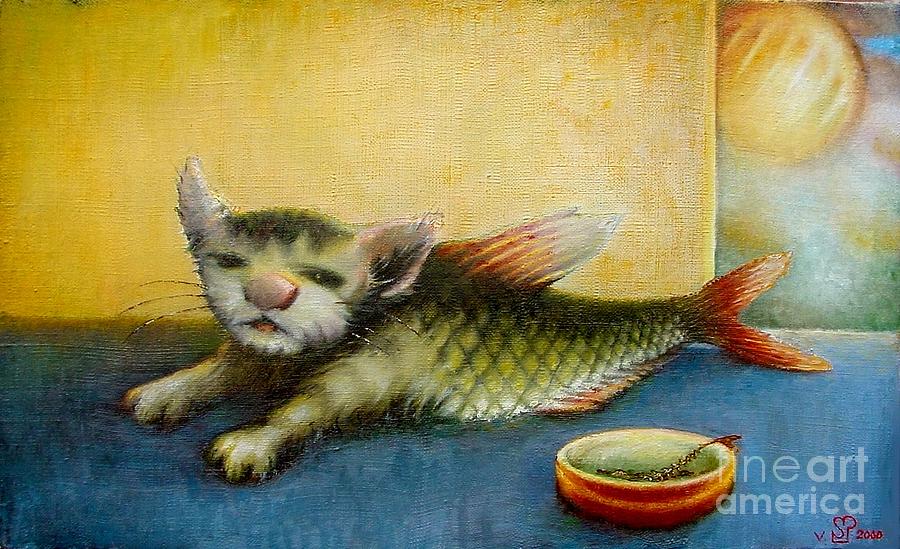 Кошечка рыбка. Рыба кошка. Котик с рыбой. Рыбки для кошек. Кото рыба арт.