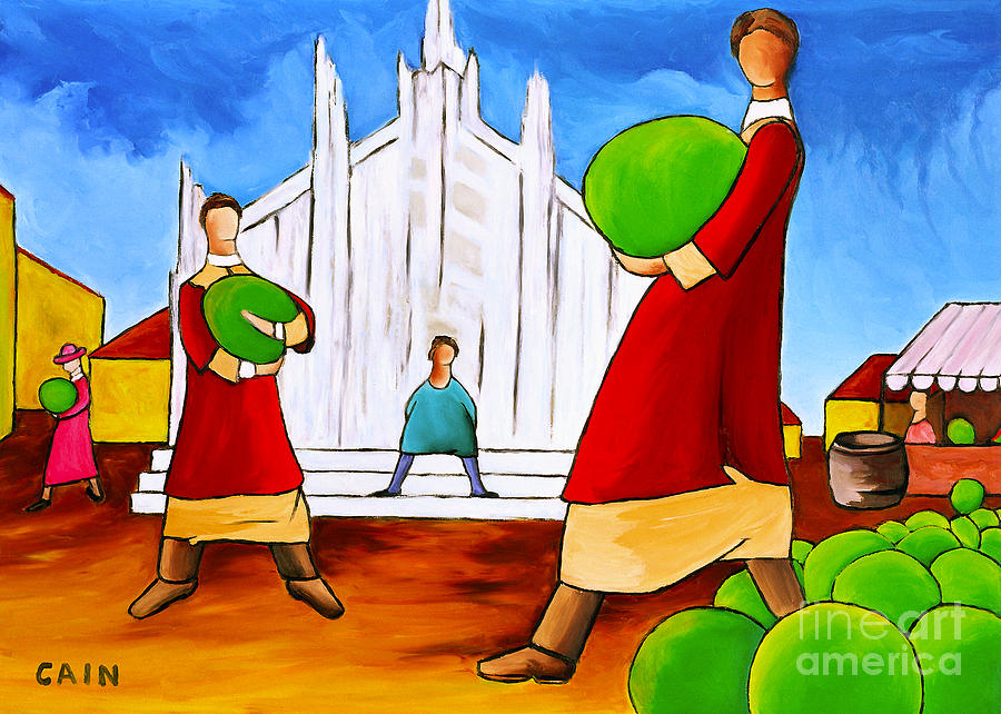 Cathedral And Melons Painting by William Cain