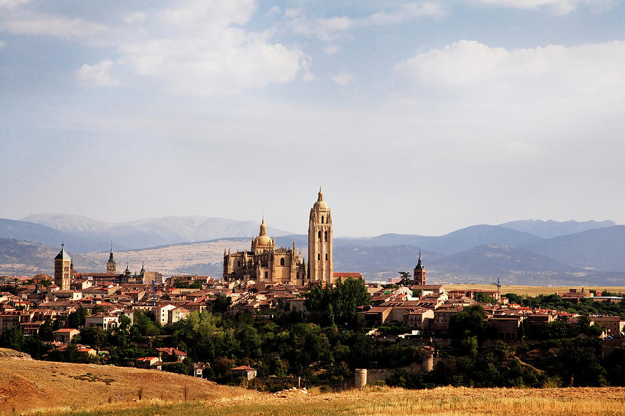 Cathedral And Town Photograph by Angus Oborn Cathedral And Town Photograph by Angus Oborn