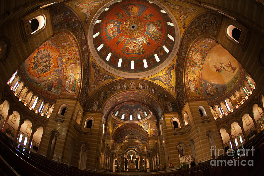Romanesque Photograph - Cathedral Basilica Of St. Louis by Greg Dimijian