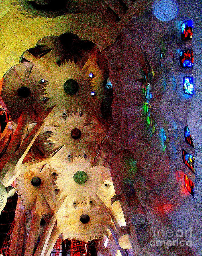 Barcelona Photograph - Cathedral ceiling by Brita Nilsson