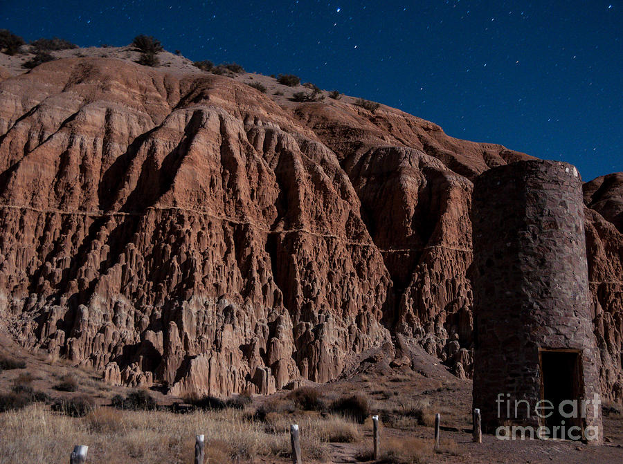 Cathedral Gorge Nightscape - Nevada Photograph by Gary Whitton