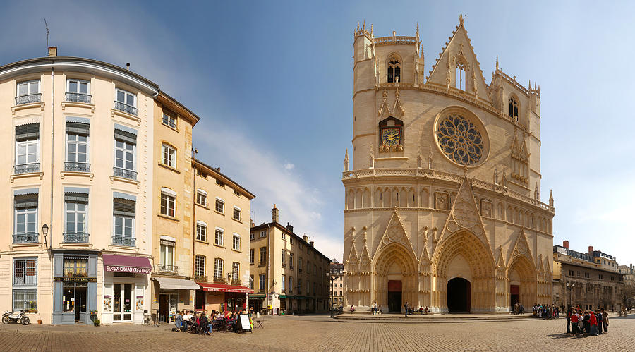 Architecture Photograph - Cathedral In A City, St. Jean by Panoramic Images