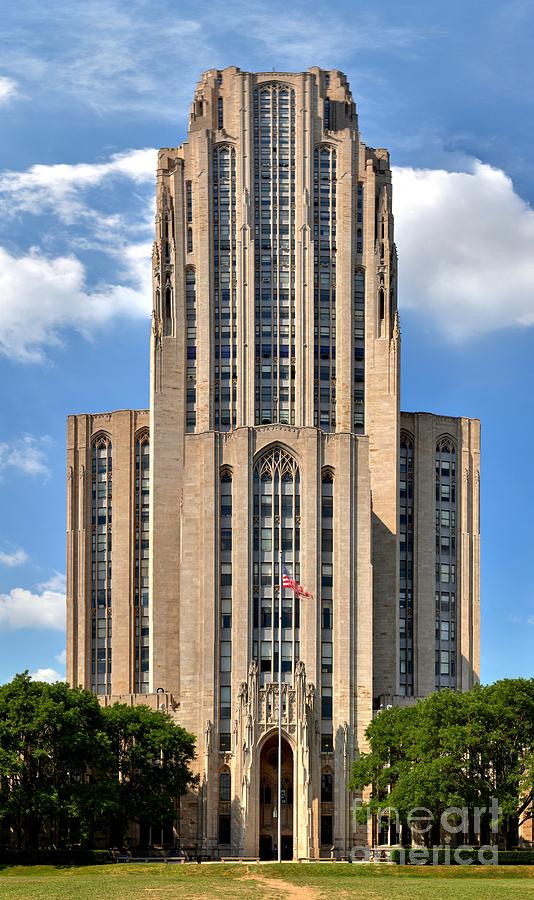 University Of Pittsburgh Photograph - Cathedral Of Learning Vertical Panorama by Adam Jewell
