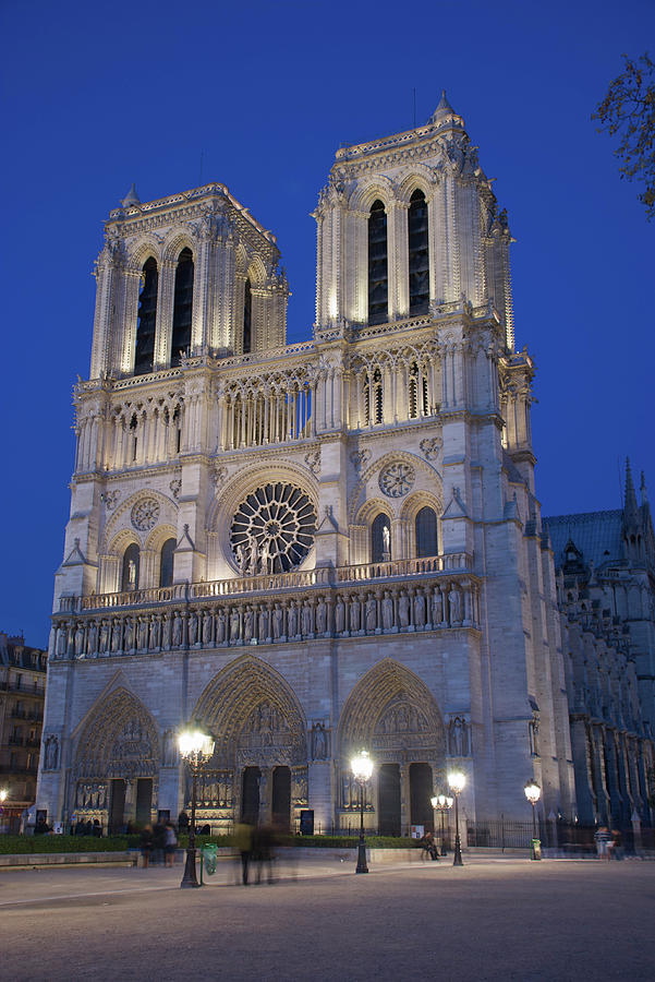 Cathedral Of Notre Dame Illuminated At Photograph by Craig Pershouse ...