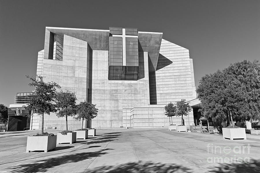 Los Angeles Photograph - Cathedral of Our Lady of the Angels in Los Angeles. by Jamie Pham