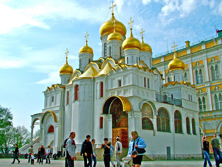 Moscow Photograph - Cathedral of the Annunciation inside Kremlin Walls in Moscow-Russia by Ruth Hager
