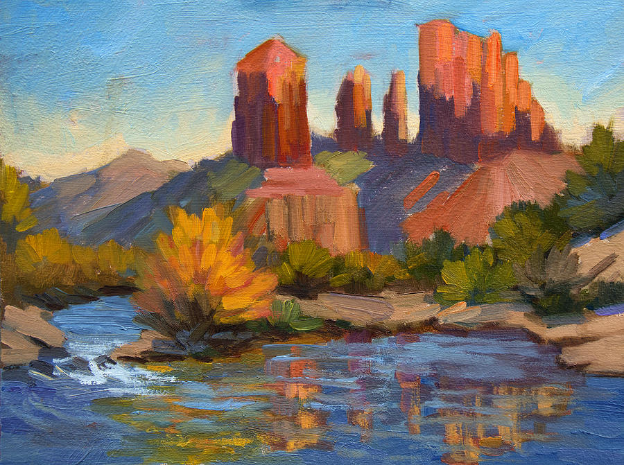 Fall Painting - Cathedral Rock 2 by Diane McClary