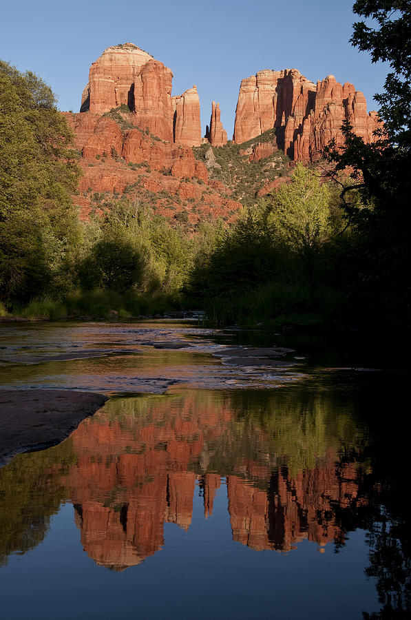 Cathedral Rock Reflection 4 Photograph by Lee Kirchhevel