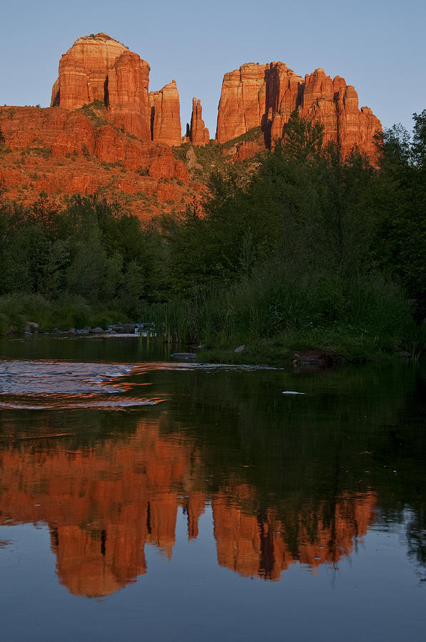 Cathedral Rock Reflection 5 Photograph by Lee Kirchhevel