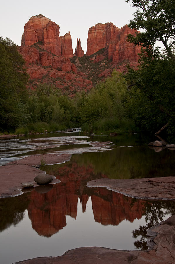 Cathedral Rock Reflection 7 Photograph by Lee Kirchhevel