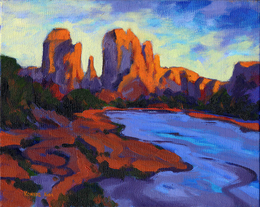 Cathedral Rock Painting by Konnie Kim