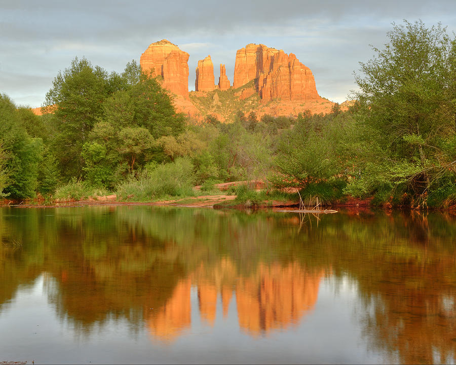 Cathedral Rocks Reflection Photograph by Alan Vance Ley