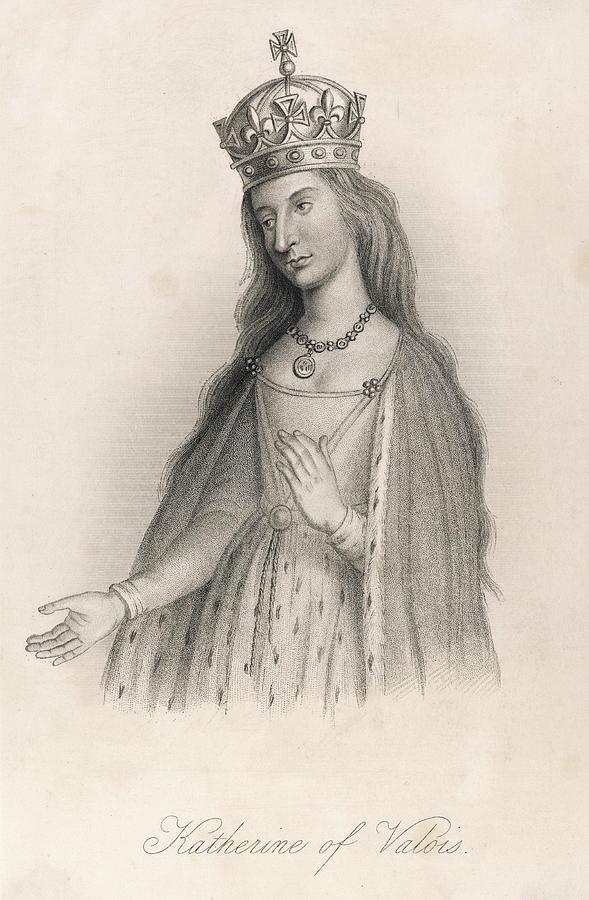 Catherine De Valois Queen Of Henry V Drawing By Mary Evans Picture ...