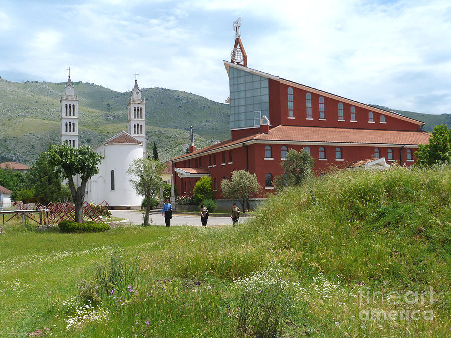 Catholic and Orthodox churches - Tuzi - Montenegro Photograph by Phil Banks