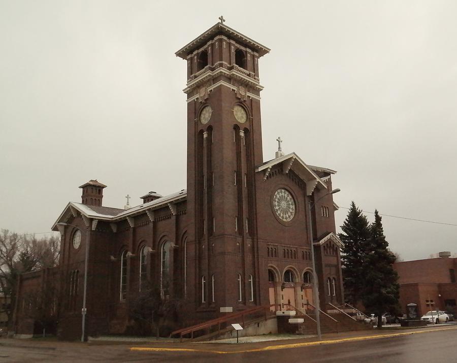 Catholic Church in Lewiston Montana  Photograph by Jeff Swan