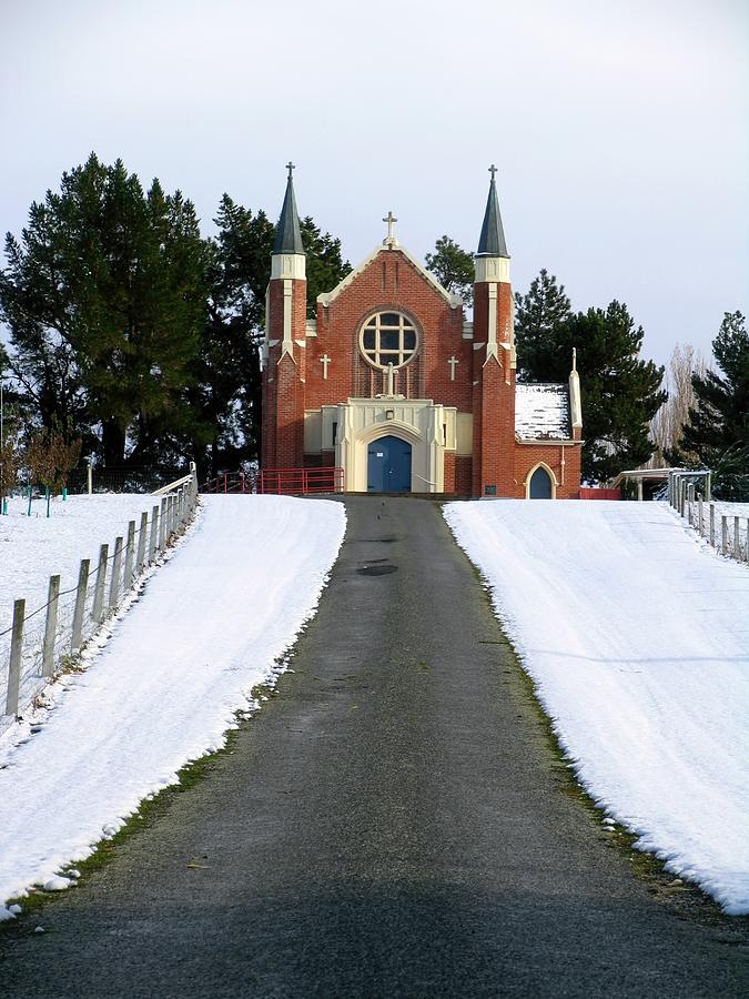 Winter Photograph - Catholic Church New Zealand by Amanda Stadther