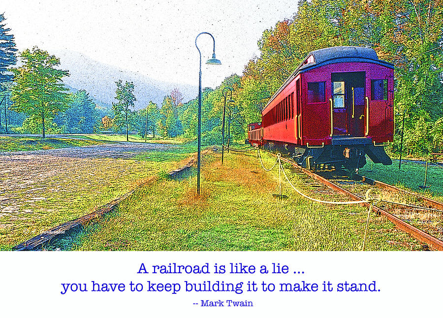Catskill Mountain Railroad in Autumn Digital Art by A Macarthur Gurmankin