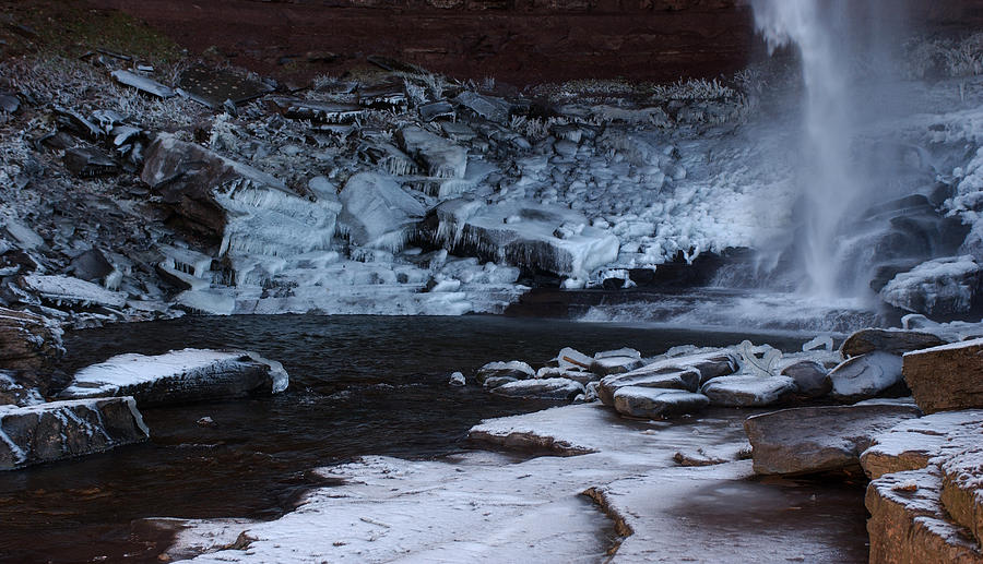 Catskills waterfalls upstate NY in winter time Photograph by Anton ...