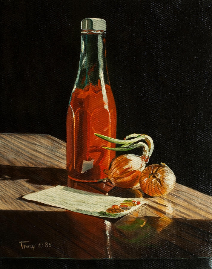 Catsup Painting - Catsup with Recipe Card by Robert Tracy