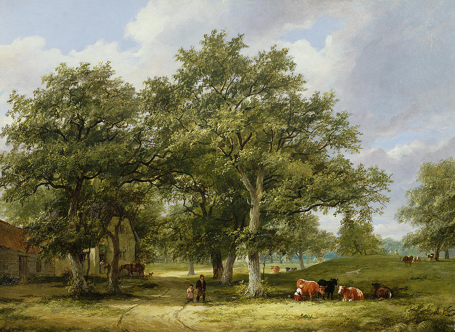 James Stark Painting - Cattle Grazing by James Stark