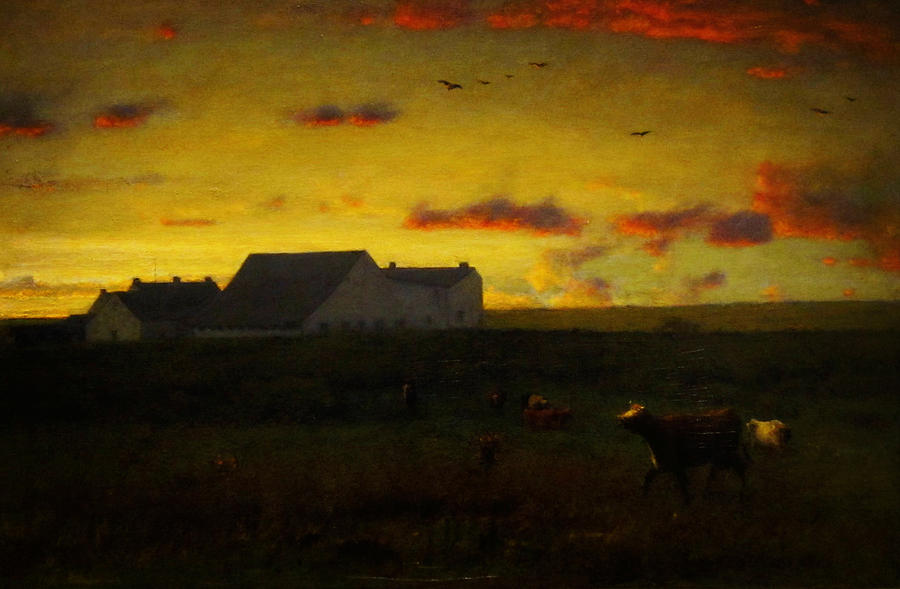 Cattle in Pasture Painting by Celestial Images