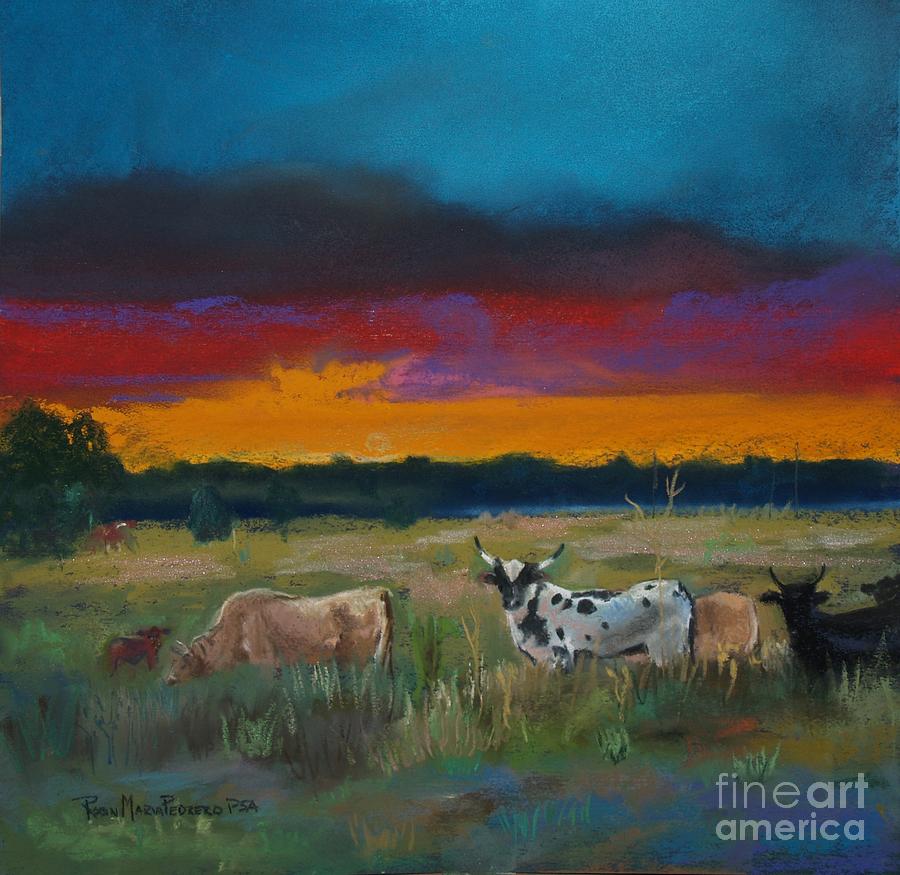 Cattles Cadence Painting by Robin Pedrero