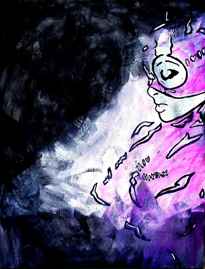 Catwoman Purple Suit Painting by Marisela Mungia