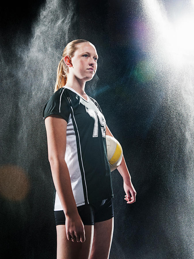 Caucasian Volleyball Player Standing Photograph by Erik Isakson
