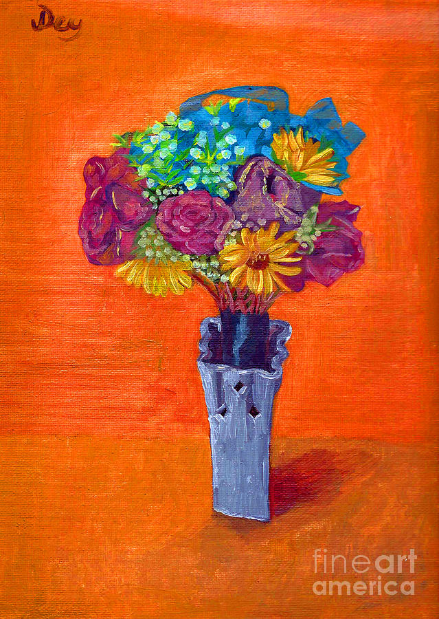 Bouquet By Janelle Dey Painting by Janelle Dey Bouquet By Janelle Dey Painting by Janelle Dey