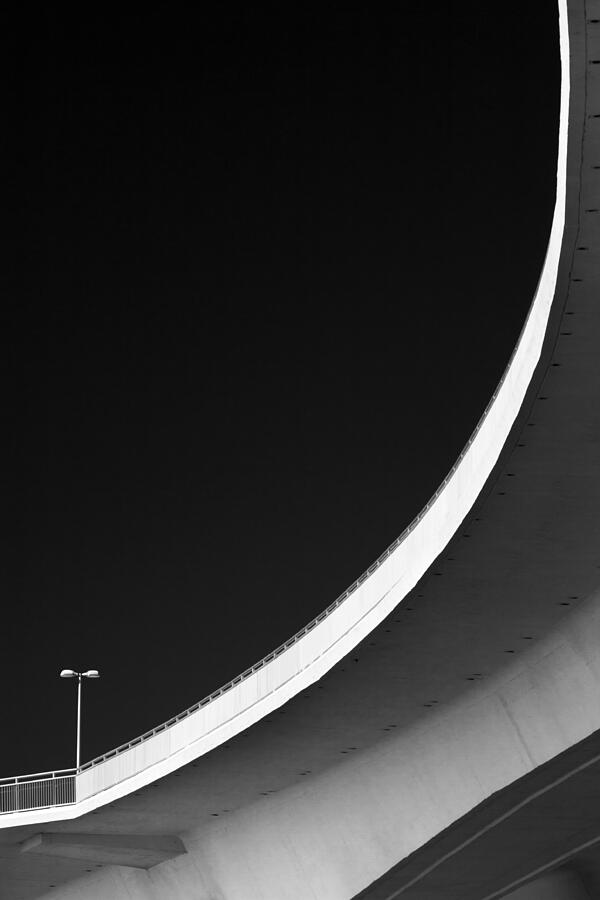 Causeway Arc Clearwater Florida Black and White Photograph by David Smith