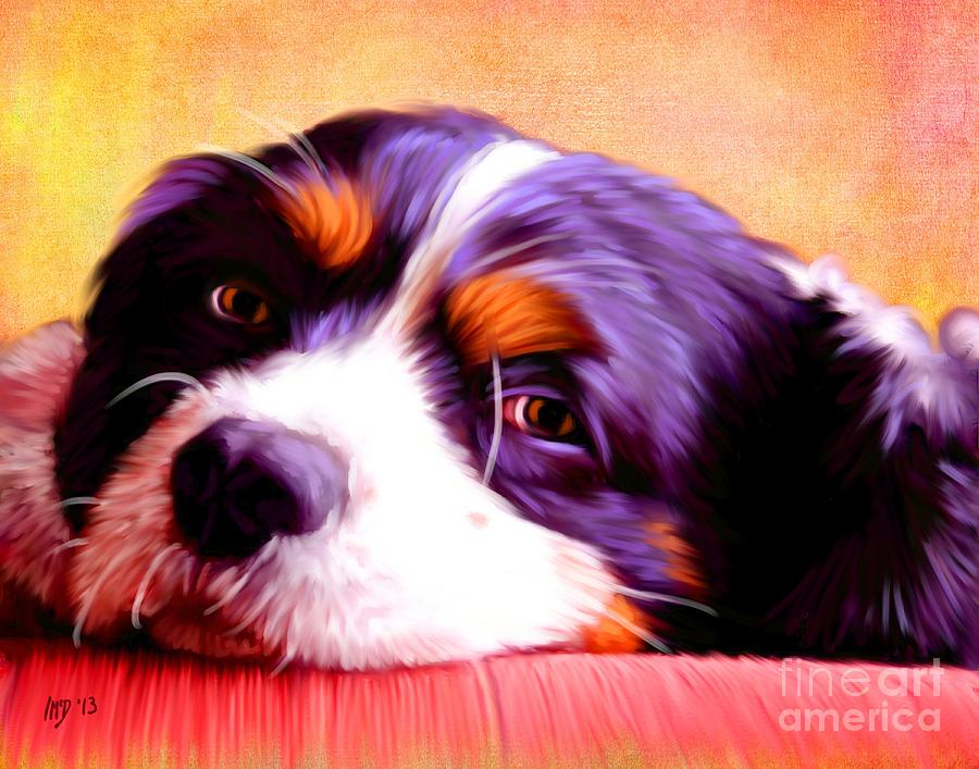 Dog Painting - Cavalier King Charles Spaniel by Iain McDonald
