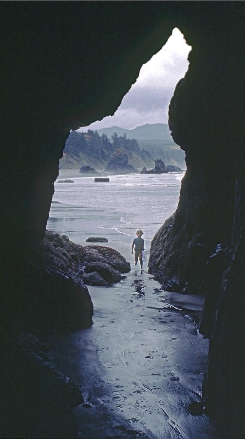 MP-335-Cave in Battle Rock Port Orford Photograph by Ed  Cooper Photography