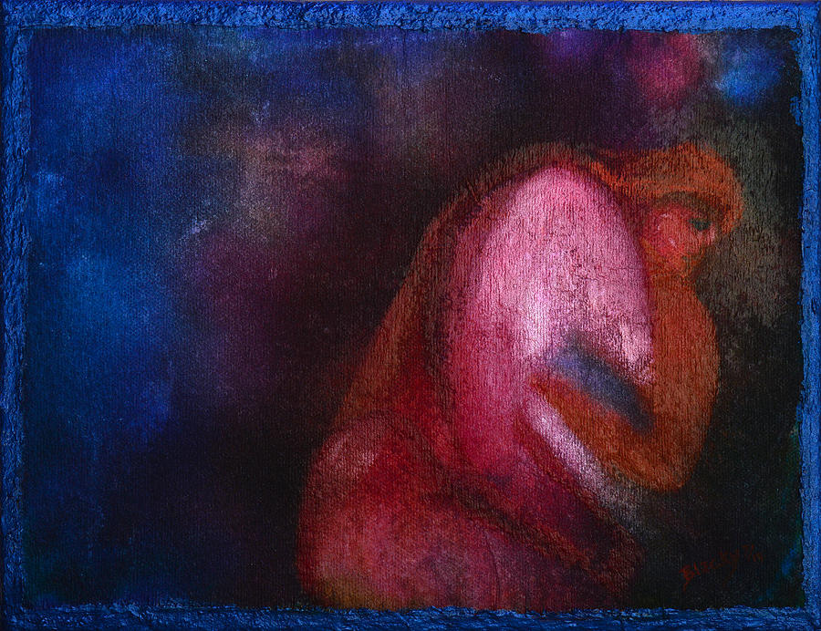 Abstract Painting - Cave Mother by Donna Blackhall