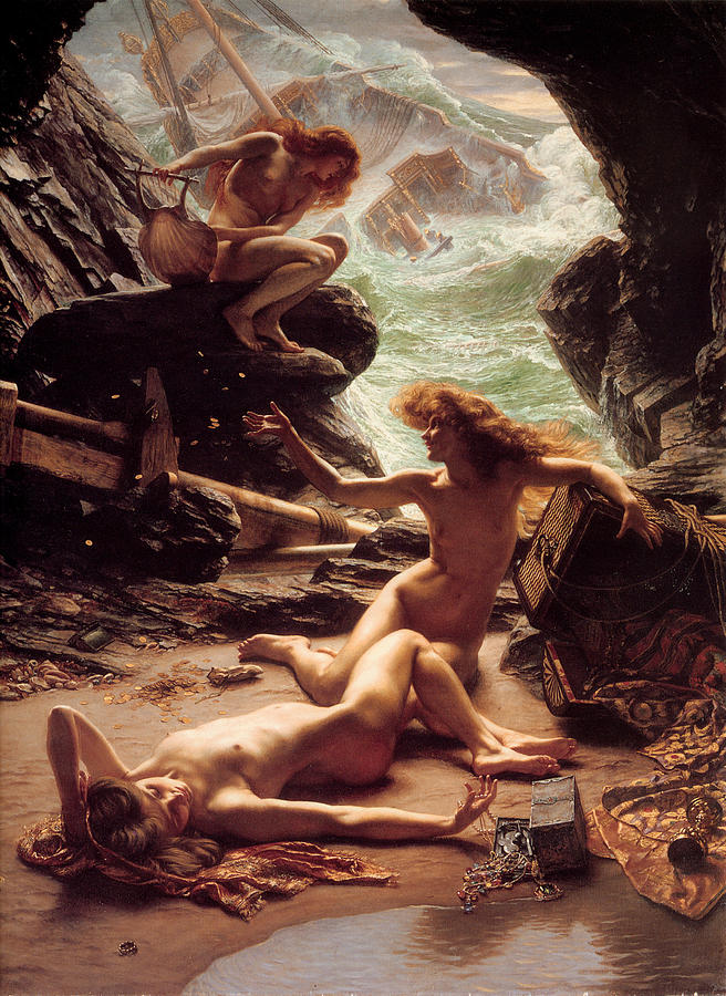 Cave of the Storm Nymphs Painting by Edward John Poynter