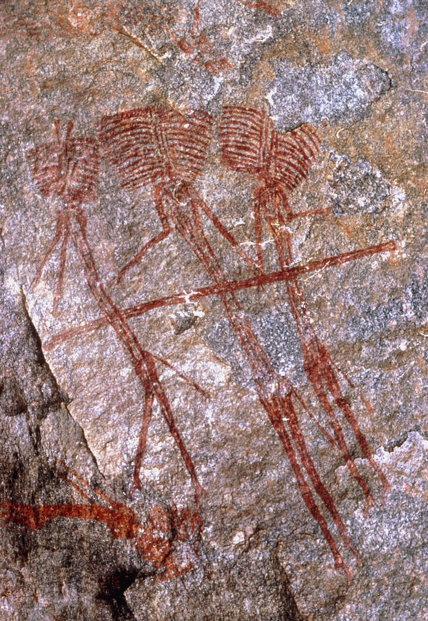 Kolo Photograph - Cave Painting: Kolo-type Figures From Tanzania by John Reader/science Photo Library