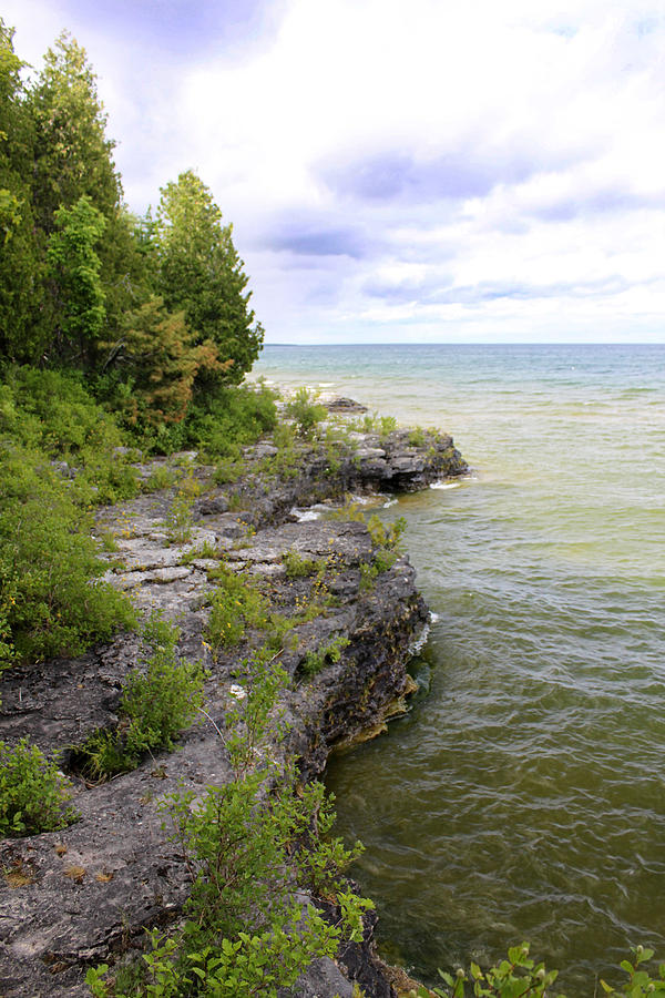 Lake Michigan Photograph - Cave Point by Kathy Weigman