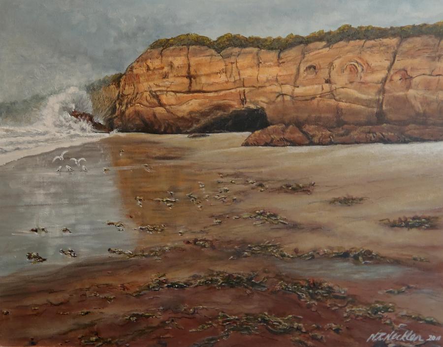 Caves Beach Nsw Painting by Nigel Necklen Fine Art America