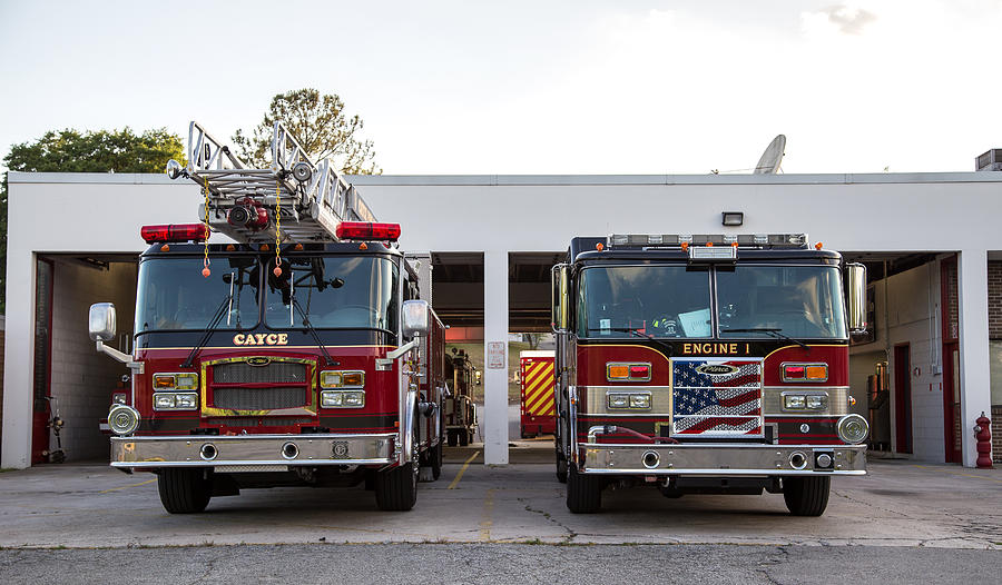 Cayce Fire Trucks-1 Photograph by Charles Hite